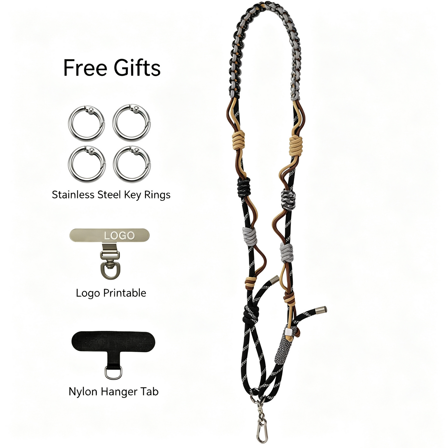 Multifunctional Outdoor Crossbody Lanyard, Adjustable Anti-Lost Strap for Phone & Camera