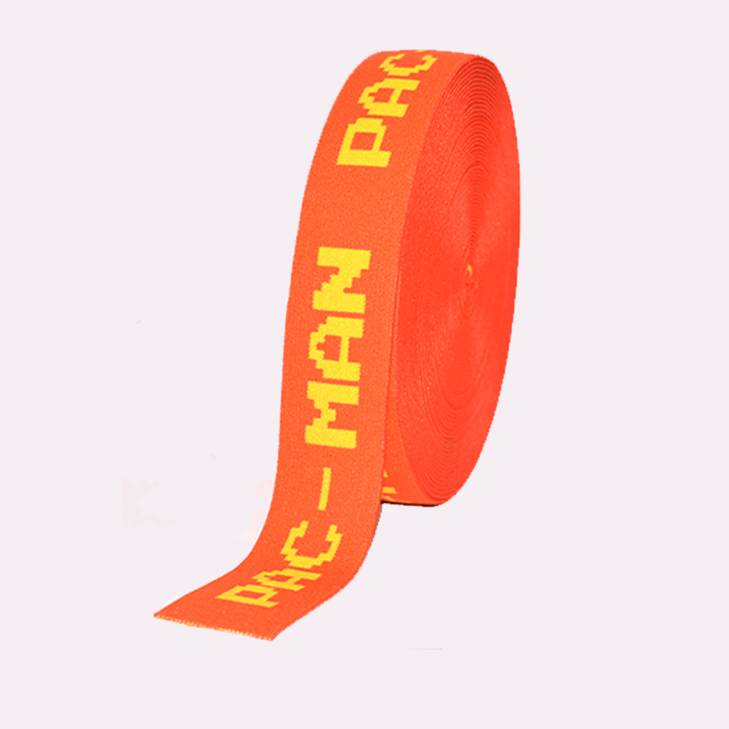 Custom Jacquard Printed Elastic Webbing, Logo Custom Nylon Elastic Strap For Garment Accessories