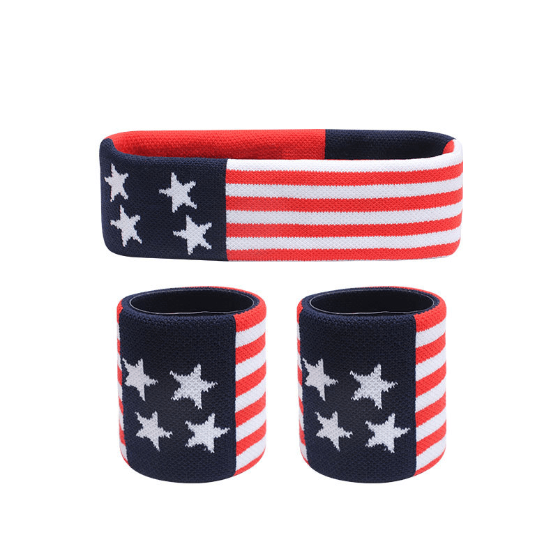 Custom Cotton Sports Headband Wristbands, Sweat Absorbent Gym Workout Running Hairband