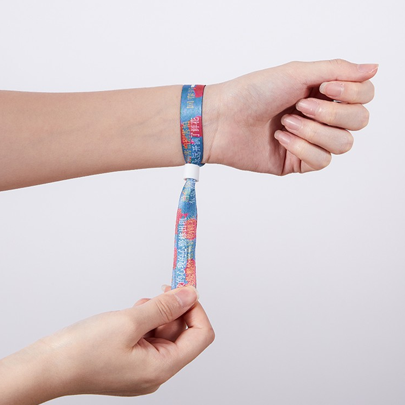 Custom Disposable Paper Event Wristband, Printed Tyvek Bracelet for Concert Festival Party OEM