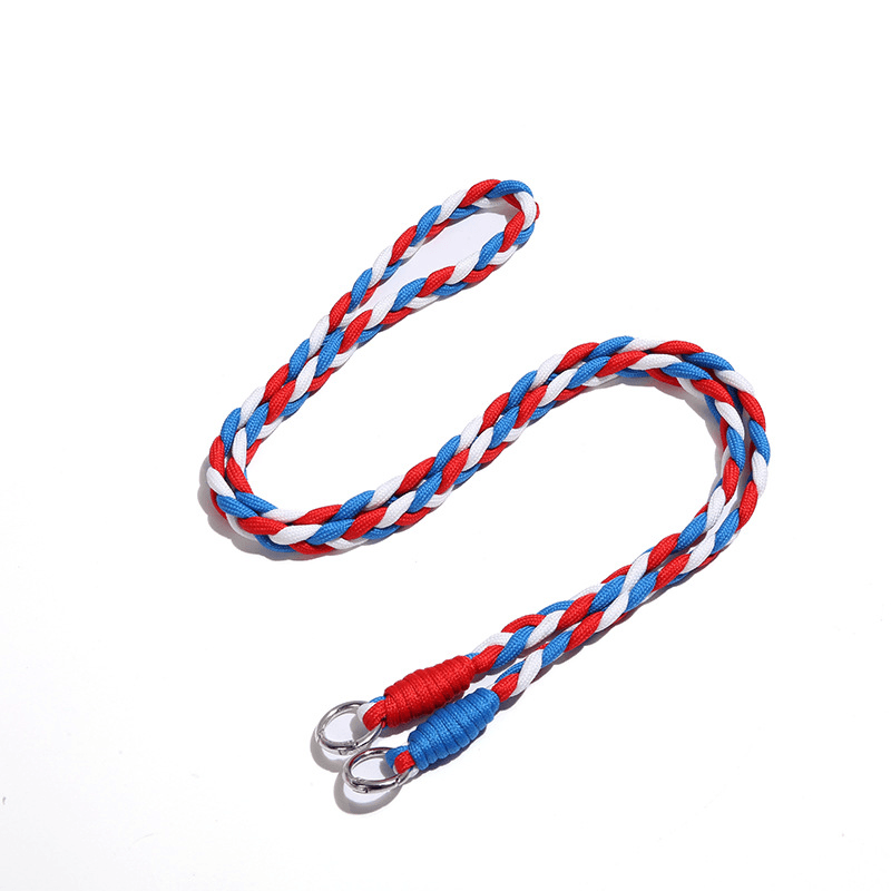 Custom Braided Phone Lanyard, Dual Clasp Anti-Lost Crossbody Phone Strap, Multi-Purpose Solid Color Handmade Cord