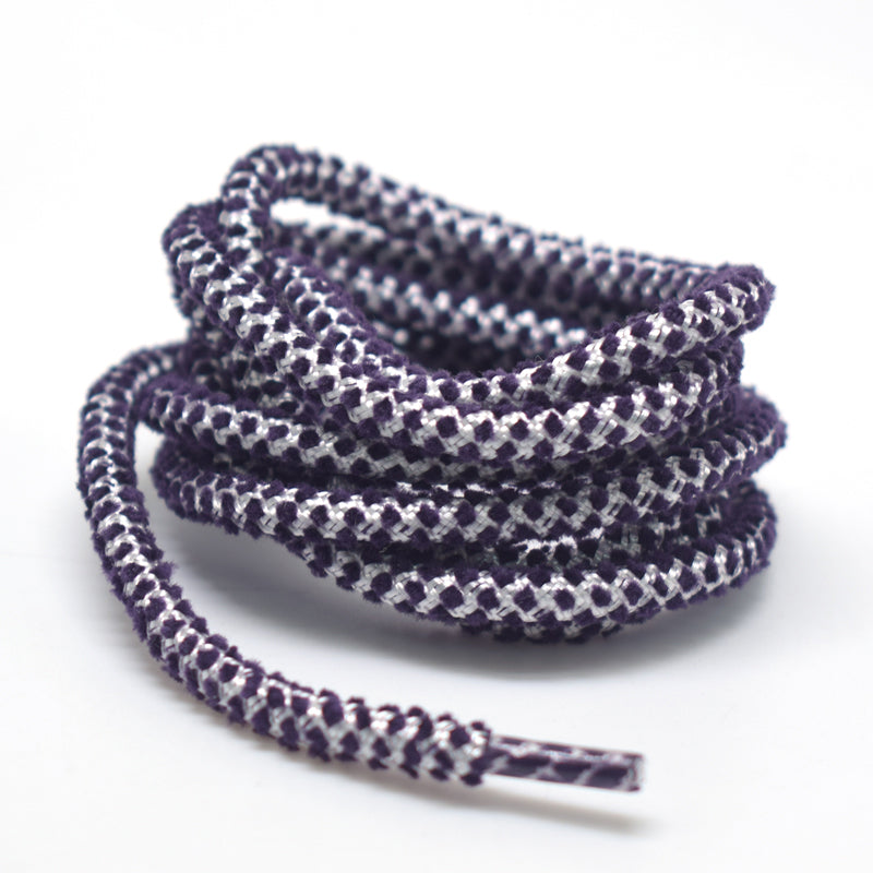 Custom Dot Pattern Braided Drawstring Cord, Two-Tone Spotted Woven Rope for Bags Garment