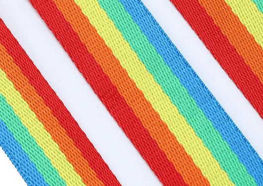 Custom Multi-Color Letter Logo Polyester Jacquard Elastic Webbing for Apparel & Bags