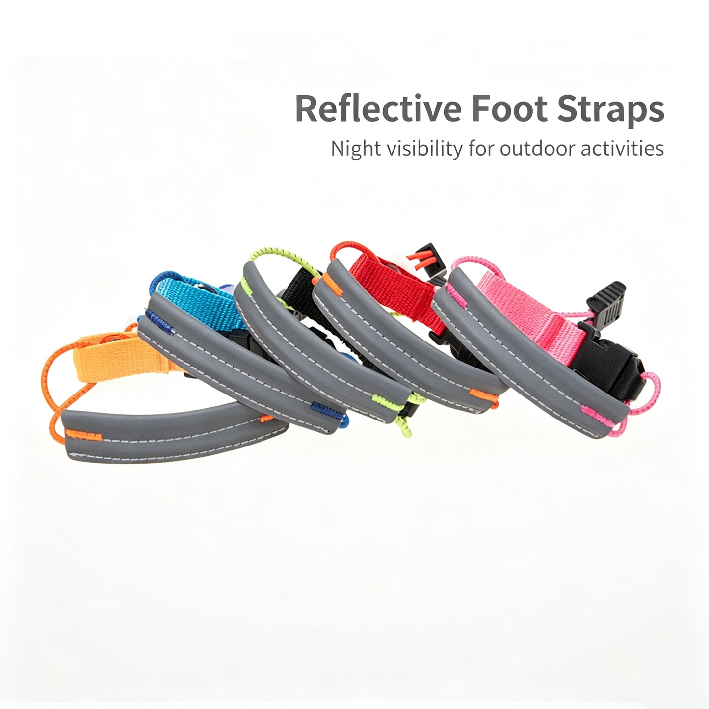 Custom Reflective Bike Cuff Strap, Adjustable Elastic Cycling Leg Band Anti-Scratch Night Running Safety Pant Binding Strap