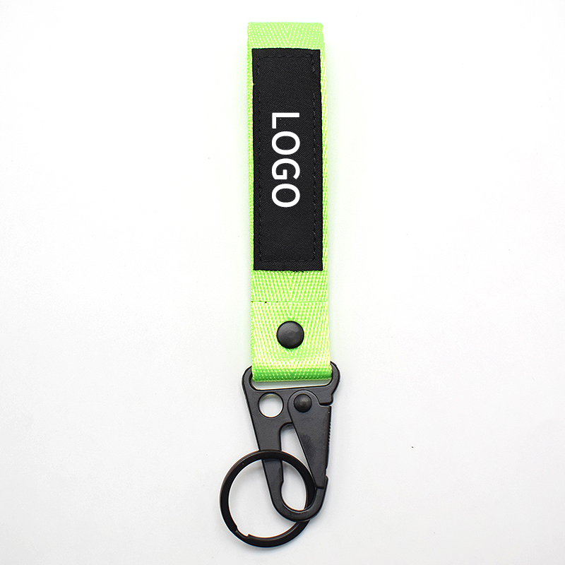 Custom Logo Car Key Lanyard Short Woven Key Strap For Motorcycle Auto Accessories