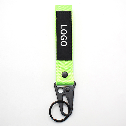 Custom Logo Car Key Lanyard Short Woven Key Strap For Motorcycle Auto Accessories