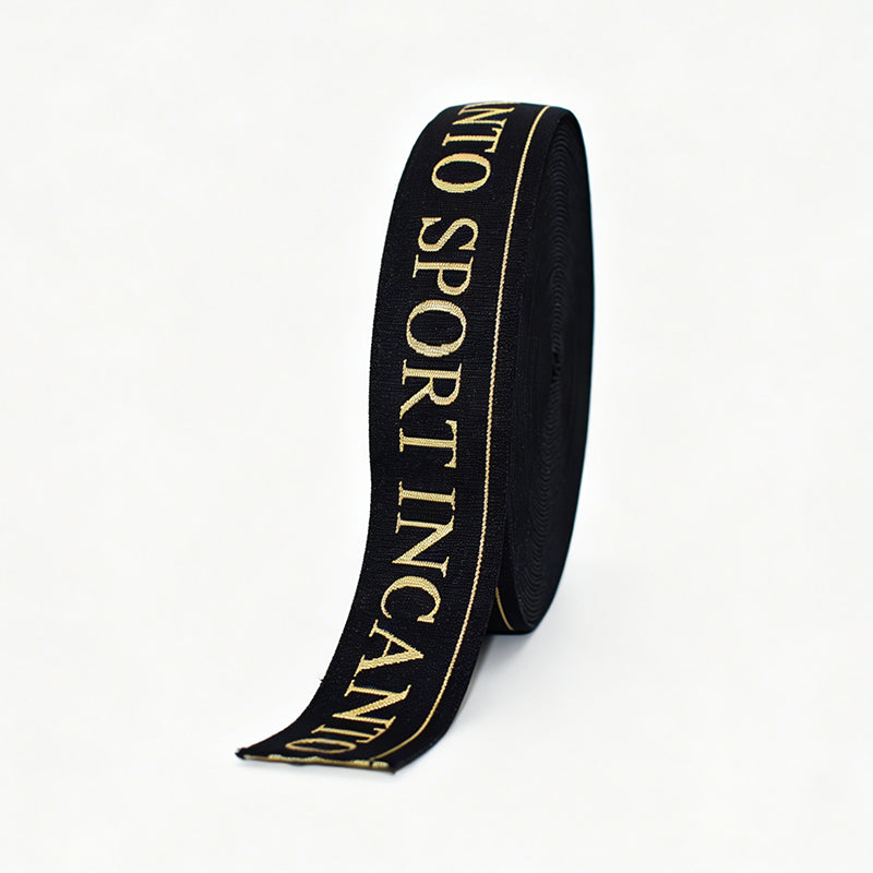 Custom Jacquard Printed Elastic Webbing Band, Logo Jacquard Elastic Tape for Garment Underwear Accessories
