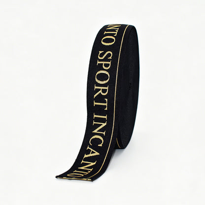 Custom Jacquard Printed Elastic Webbing Band, Logo Jacquard Elastic Tape for Garment Underwear Accessories