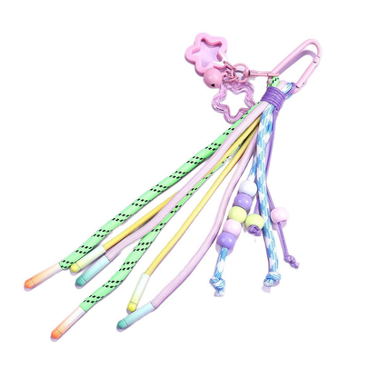 Custom Color Beaded Braided Tassel Keychain Handbag Backpack Decor Pendant