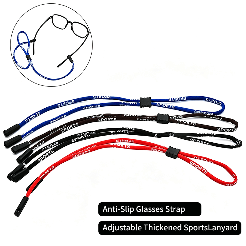 Custom Adjustable Eyeglass Strap, Non-Slip Polyester Sports Glasses Lanyard with Inner Buckle