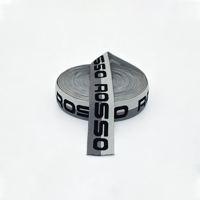 Custom Logo Jacquard Elastic Webbing Strap, Personalized‑Printed Elastic Ribbon