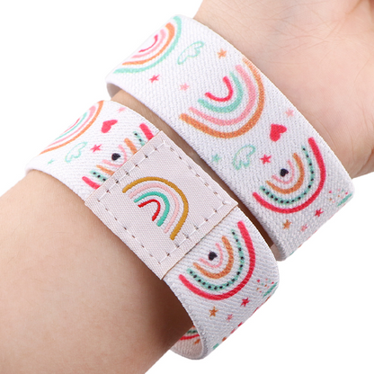 Custom Sublimation Elastic Wristband, Printed Fabric Stretch Bracelet for Events Party
