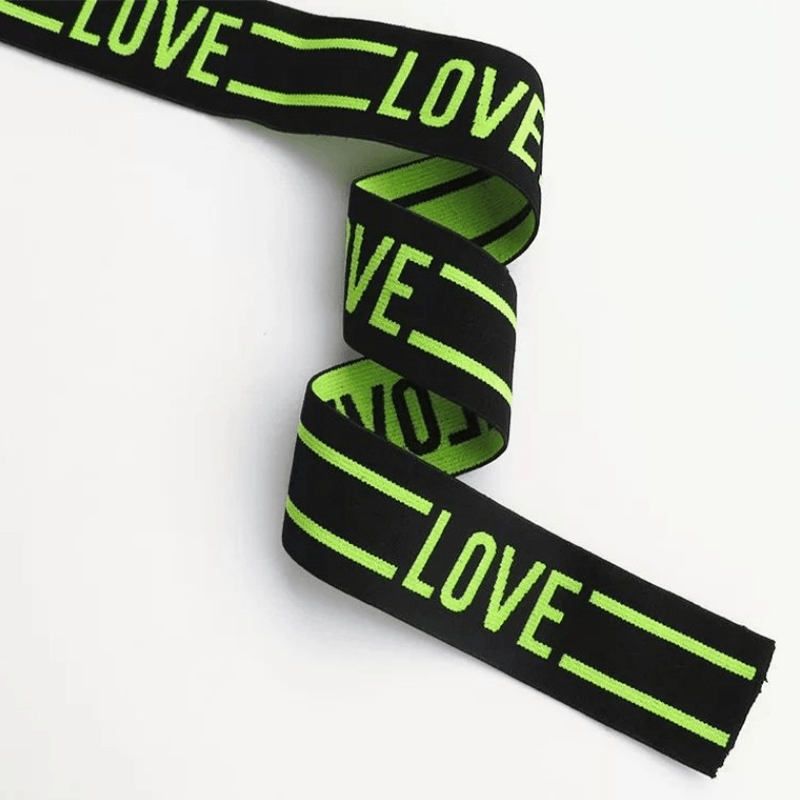 Custom Jacquard Elastic Band, Printed Polyester High Stretch Elastic Webbing, Logo Custom Elastic Strap For Garment, Underwear, Bag`