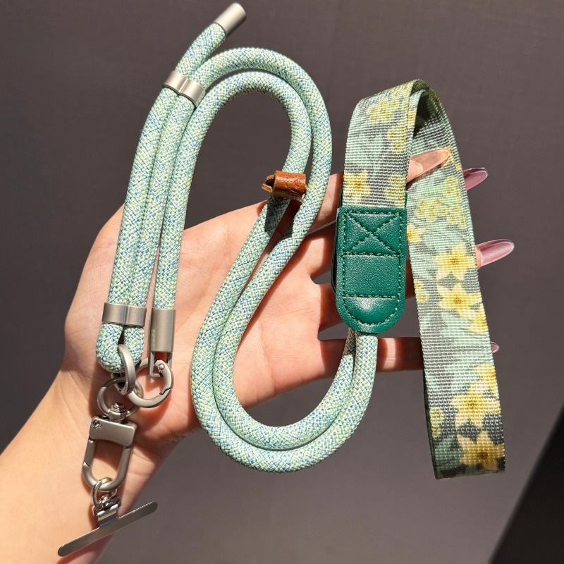 Custom Vintage Pattern Phone Crossbody Lanyard, Adjustable Anti-Lost Wrist Strap for Smartphones