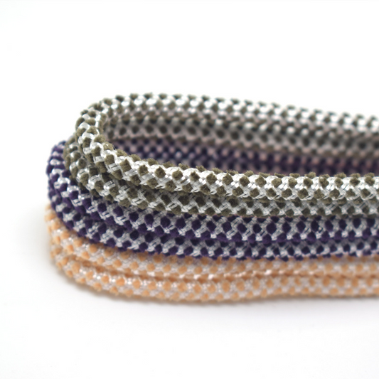 Custom Dot Pattern Braided Drawstring Cord, Two-Tone Spotted Woven Rope for Bags Garment