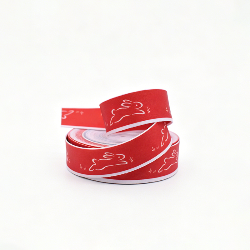Custom Sublimation Printed Ribbon, Logo Heat Transfer Satin Ribbon for Gift Packaging Garment