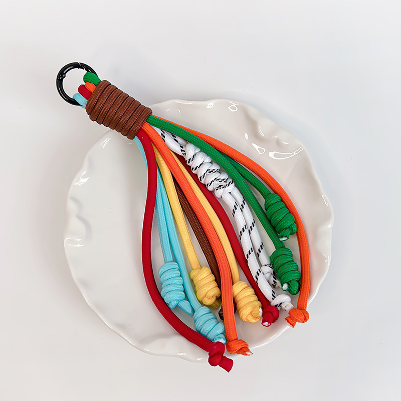 Custom Color Braided Tassel Keychain Handbag Decorative Tassel Pendant for Bag Garment Accessory