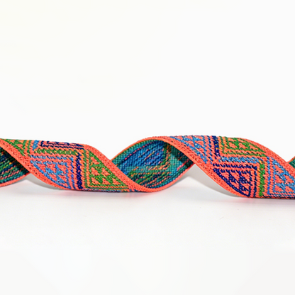 Jacquard Colorful Polyester Webbing Strap Custom Printed Webbing For Bag Lanyard Handle