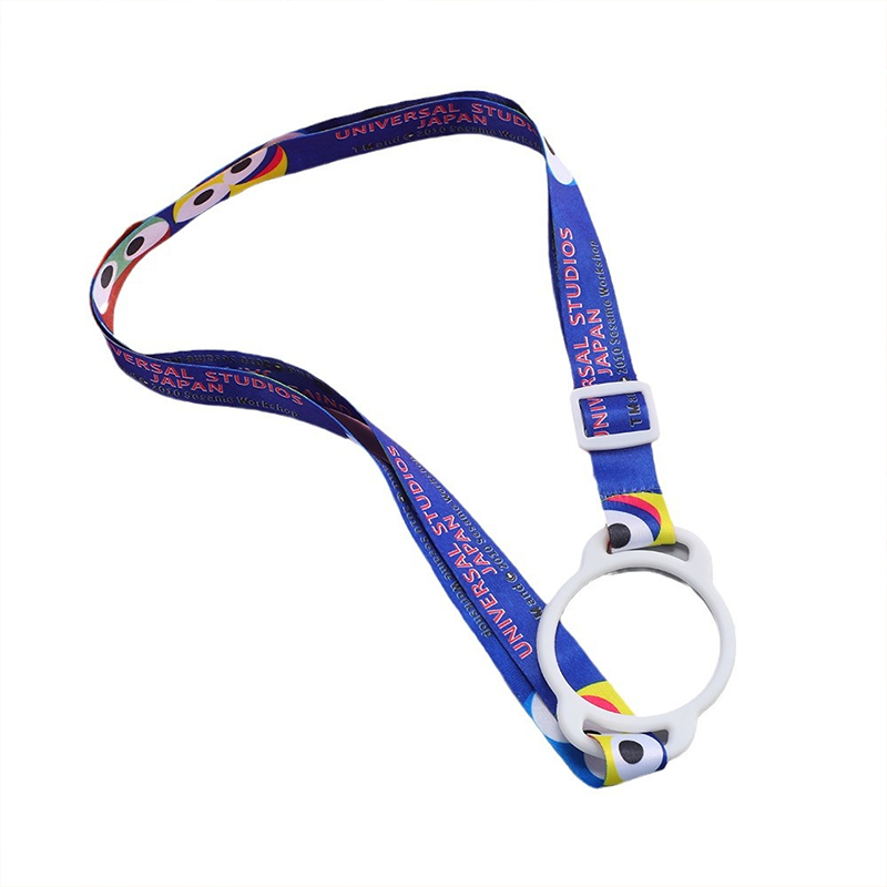 Custom Sublimation Water Bottle Strap, Kids Adjustable Drink Bottle Lanyard with Silicone Ring, Portable Crossbody Water Bottle Holder Strap