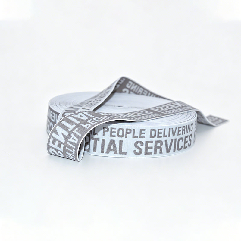 Custom Nylon Computer Jacquard Woven Logo Elastic Webbing Strap