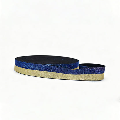 Custom Metallic Gold Silver Thread Jacquard Elastic Ribbon, Shiny Glitter Elastic Webbing Strap