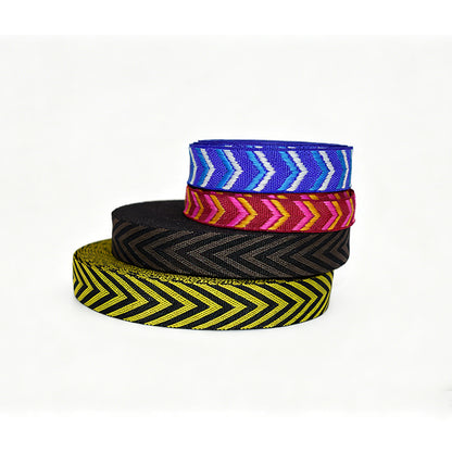 Herringbone Polyester Webbing Strap Custom Color Jacquard Webbing For Bag Lanyard Handle