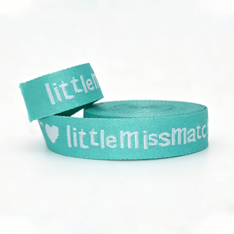 Custom Jacquard Woven Webbing Strap, Personalized Brand Logo Polyester Ribbon