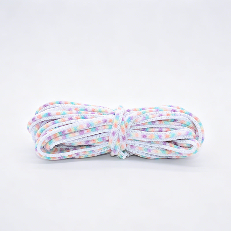 Custom Knitted Round Drawstring Cord, Polyester Knit Rope for Hoodie Garment Bag Accessories OEM