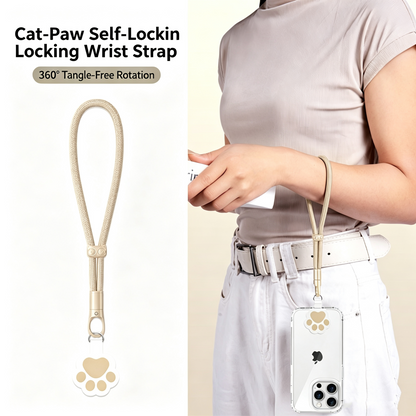 Custom Adjustable Phone Wrist Strap | Self-locking Anti-drop Short Lanyard with Phone Patch