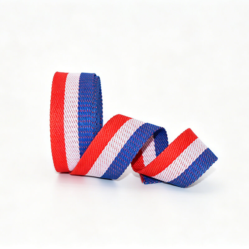 Custom Rainbow Polyester Webbing Strap, Gradient Color Jacquard Ribbon For Phone Lanyard