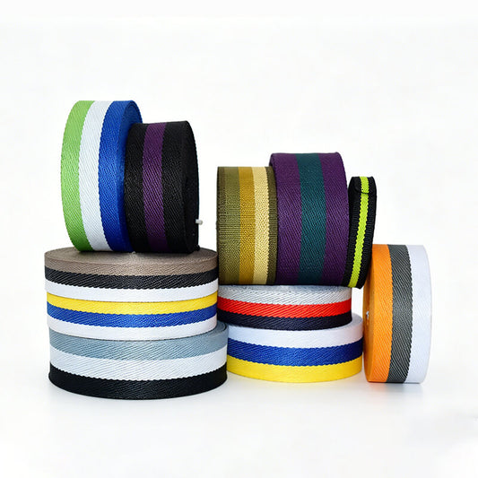 Custom Jacquard Polyester Webbing Strap, Personalized Printed Logo Colorful Ribbon For Accessories