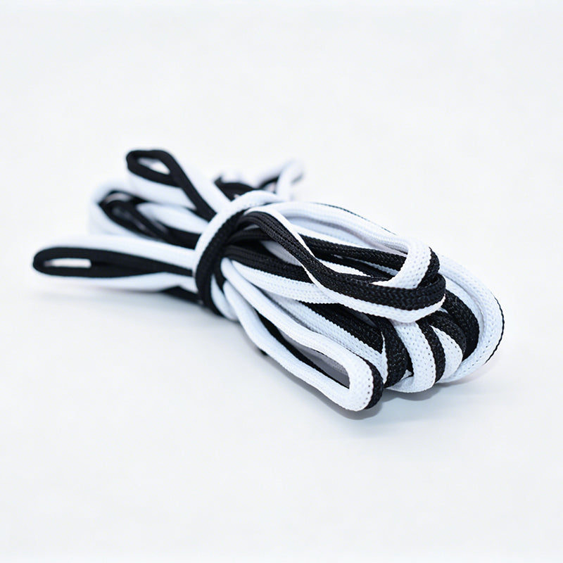 Custom Striped Hollow Knit Drawstring, Tubular Polyester Cord for Hoodie & Garment OEM