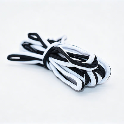 Custom Striped Hollow Knit Drawstring, Tubular Polyester Cord for Hoodie & Garment OEM