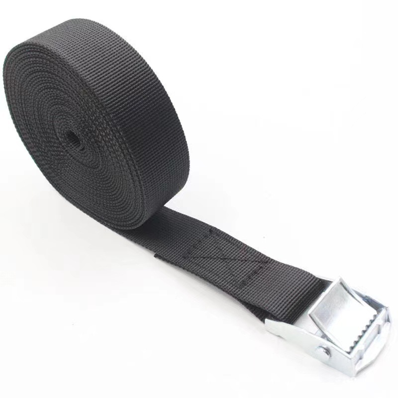 Custom OEM Polyester Cargo Lashing Strap Adjustable Luggage Binding Belt With Cam Buckle Custom Logo Color Length