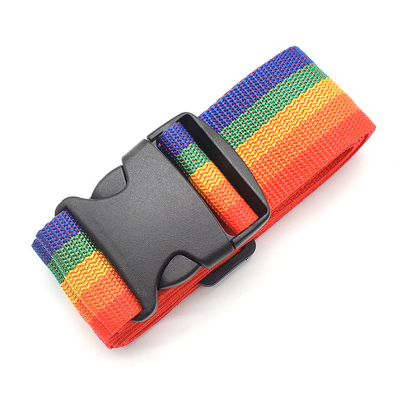 Custom Logo Luggage Strap Adjustable Polyester Suitcase Binding Belt Travel Luggage Security Strap OEM Custom Color Length