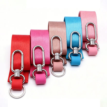 Custom Jacquard Key Lanyard, Printed Logo Wrist Strap with Metal Clasp OEM