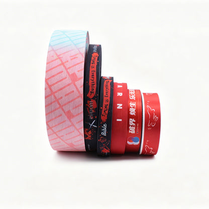 Custom Sublimation Printed Ribbon, Logo Heat Transfer Satin Ribbon for Gift Packaging Garment