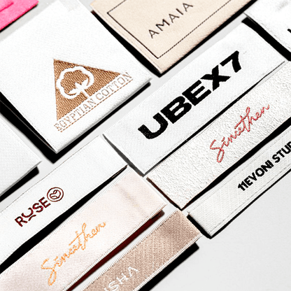 Custom Company Logo Woven Labels | Brand Garment Neck Woven Tags