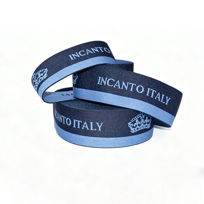 Custom Jacquard Printed Elastic Webbing, Logo Custom Nylon Elastic Strap For Garment Accessories