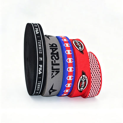 Custom Jacquard Nylon Elastic Webbing, Woven Logo Stretch Strap for Hat Garment Bag Accessories