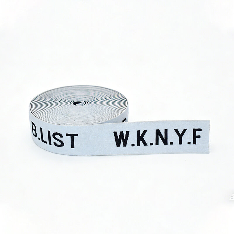 Custom Logo Jacquard Elastic Webbing Strap, Personalized‑Printed Elastic Ribbon