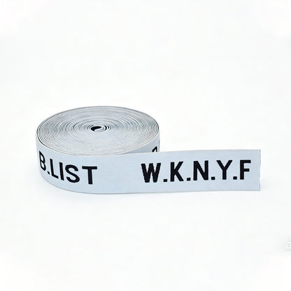 Custom Logo Jacquard Elastic Webbing Strap, Personalized‑Printed Elastic Ribbon