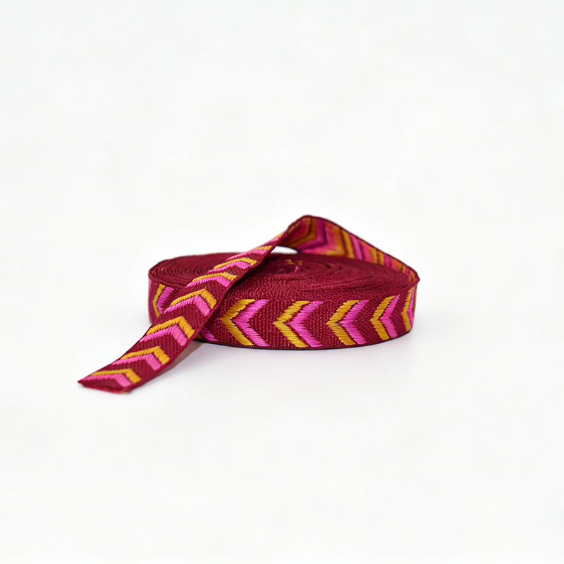 Herringbone Polyester Webbing Strap Custom Color Jacquard Webbing For Bag Lanyard Handle