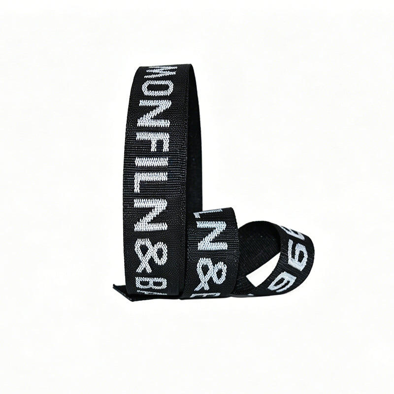 Custom Jacquard Woven Webbing Strap, Personalized Brand Logo Polyester Ribbon