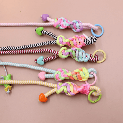 Adjustable Beaded Crossbody Strap, Cute Handmade Bead Lanyard for Phone, Water Bottle Bag & Doll Decor Pendant