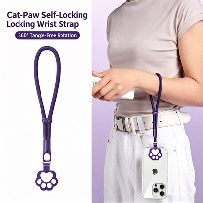 Custom Adjustable Phone Wrist Strap | Self-locking Anti-drop Short Lanyard with Phone Patch