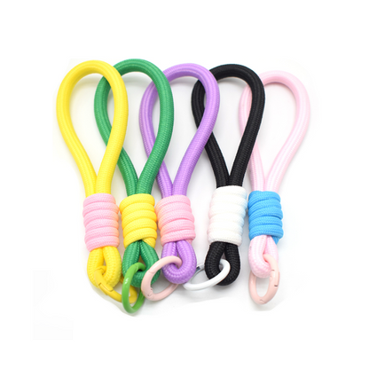 Custom Logo Car Key Lanyard Short Woven Key Strap For Motorcycle Auto Accessories