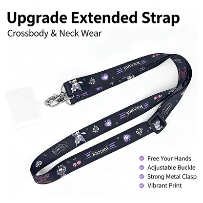 Custom Sublimation Printed Crossbody Phone Lanyard, Adjustable Neck Strap with Metal Clasp for Phone Case & Keys