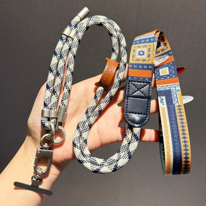 Custom Vintage Pattern Phone Crossbody Lanyard, Adjustable Anti-Lost Wrist Strap for Smartphones
