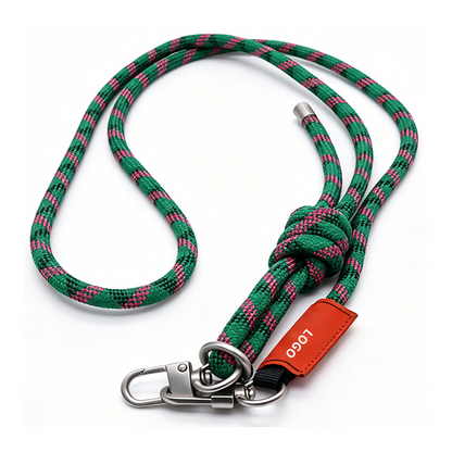 Custom Braided Core Cord Lanyard, Adjustable Crossbody Phone Strap